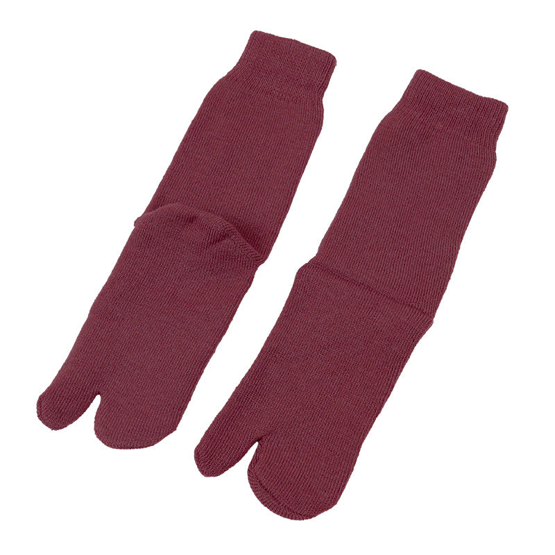 足袋ソックス 婦人 クルーソックス 裏起毛 2足組 レディース 靴下 足袋型 パイル あったかい あたたかい 22-24cm クルー丈 もこもこ 足袋靴下 足袋型靴下 くつ下 くつした (在庫限り)