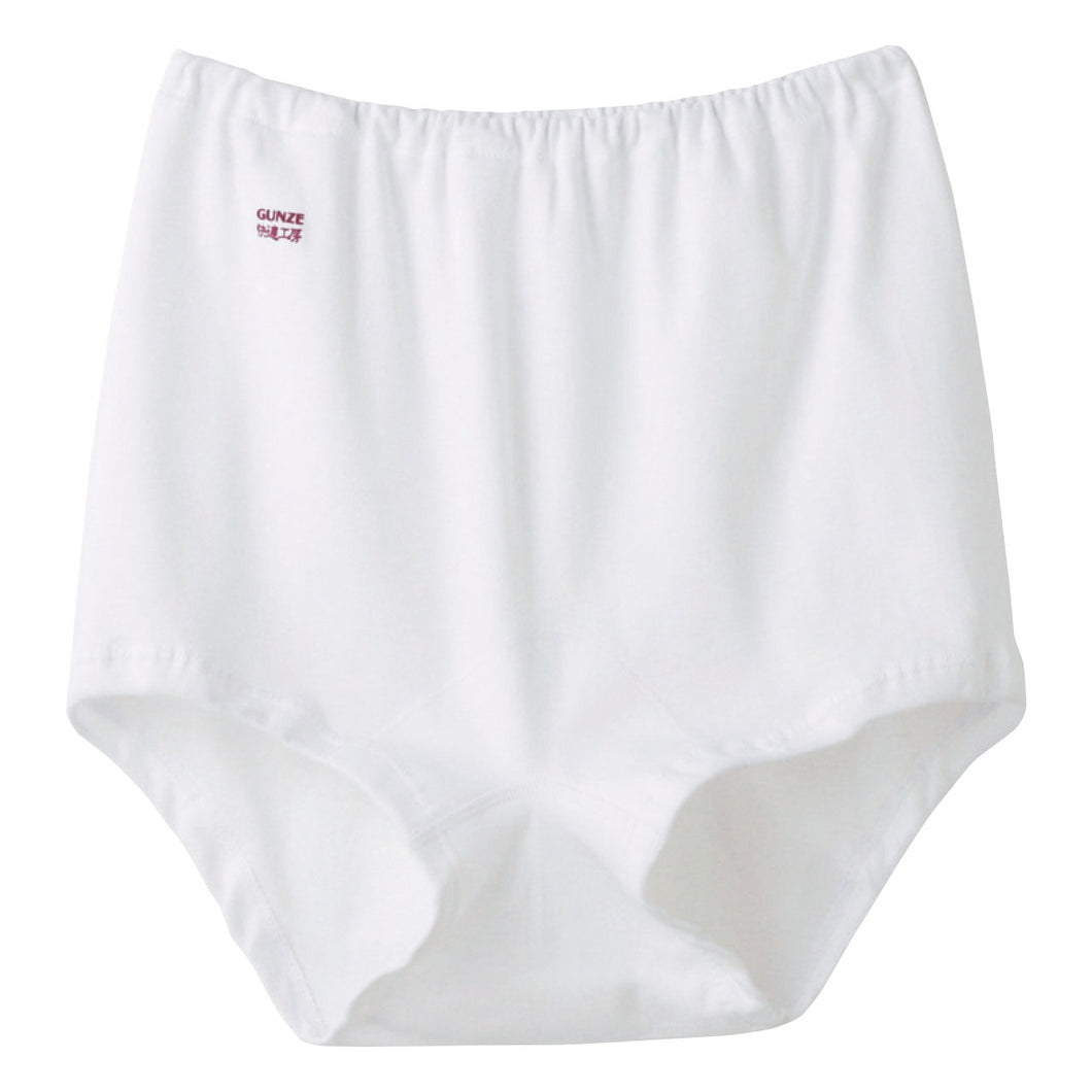 グンゼ 快適工房 ズロース 綿100% 深履き ゆったり ゴム入れ替え可 レディース パンツ シニア S～L 婦人 下着 深め ショーツ お尻すっぽり シンプル 無地 コットン GUNZE 女性 肌着 インナー やわらか 日本製 白 ベージュ S M L