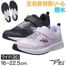 画像をギャラリービューアに読み込む, 瞬足 キッズ スニーカー 撥水 女の子 女児 3E 16cm～22.5cm (ジュニア 子供 キッズ アキレス 学校 小学生 中学生 黒 むらさき 17cm 18cm 19cm 20cm 21cm 22cm) (送料無料) (在庫限り)
