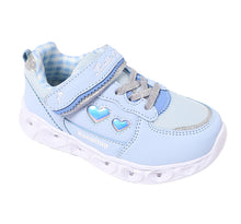 画像をギャラリービューアに読み込む, スニーカー キッズ 女の子 靴 子供 女児 子ども 光る 光るスニーカー むらさき ベージュ 16cm 17cm 18cm 19cm 通学 子供用 ジュニア 小学生 かわいい 光る靴 通学靴 登校 (送料無料) (取寄せ)
