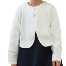 画像をギャラリービューアに読み込む, キッズ ボレロ フォーマル 女の子 ジャケット 110cm～130cm 入園 準備 入学 お受験 子供服 学校用 発表会 冠婚葬祭 女子 女児 スクール 110 120 130
