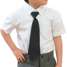 画像をギャラリービューアに読み込む, キッズ フォーマル 男の子 半袖 シャツ ネクタイ 付 100cm～130cm 子供 100 110 120 130 入学式 入園式 卒園式 お受験 学校 子供服 小学生
