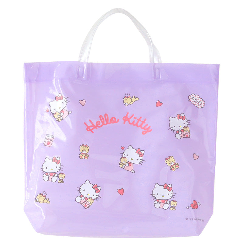 プールバッグ 手提げバッグ キティ マイメロ クロミ シナモン 約36×29×10cm ビーチバッグ ビニールバッグ スイムバッグ ショルダー 子供 水泳 水着入れ スポーツ サブバッグ (在庫限り)