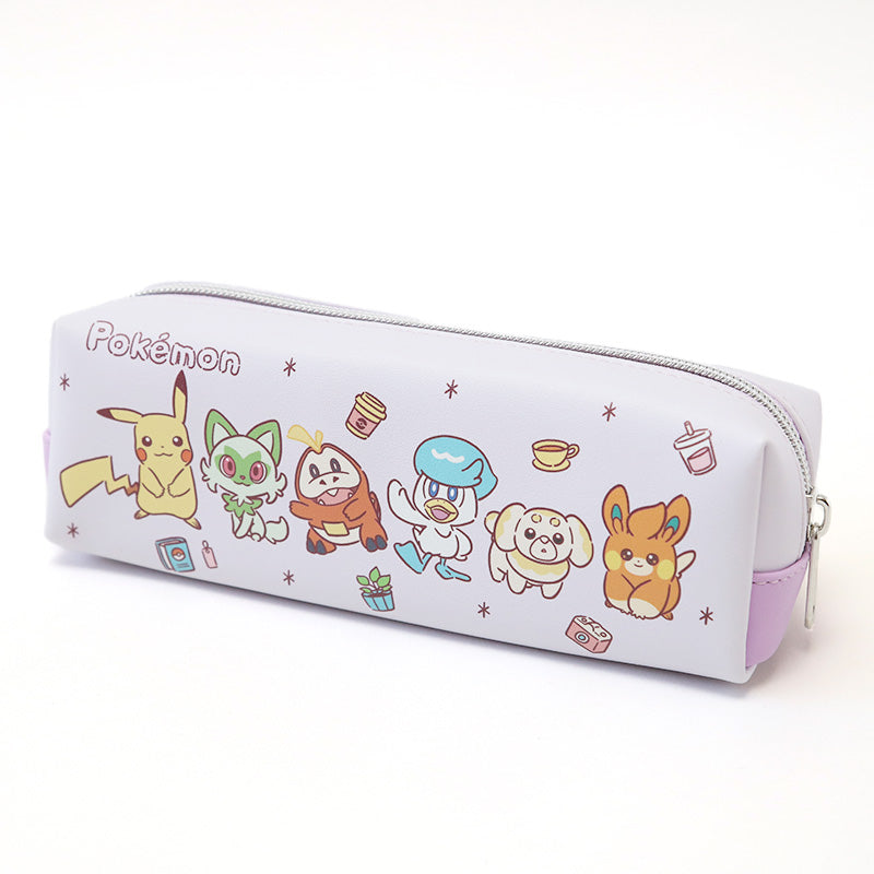 ポーチ スクエアポーチ ポケモン キャラクター 約185×60×55mm 小物入れ ポーチ おしゃれ コスメ入れ 化粧ポーチ 自立 ペン入れ ペンケース 文房具 ミニ財布 小銭入れ 収納 持ち運び 男の子 女の子 プレゼント (在庫限り)