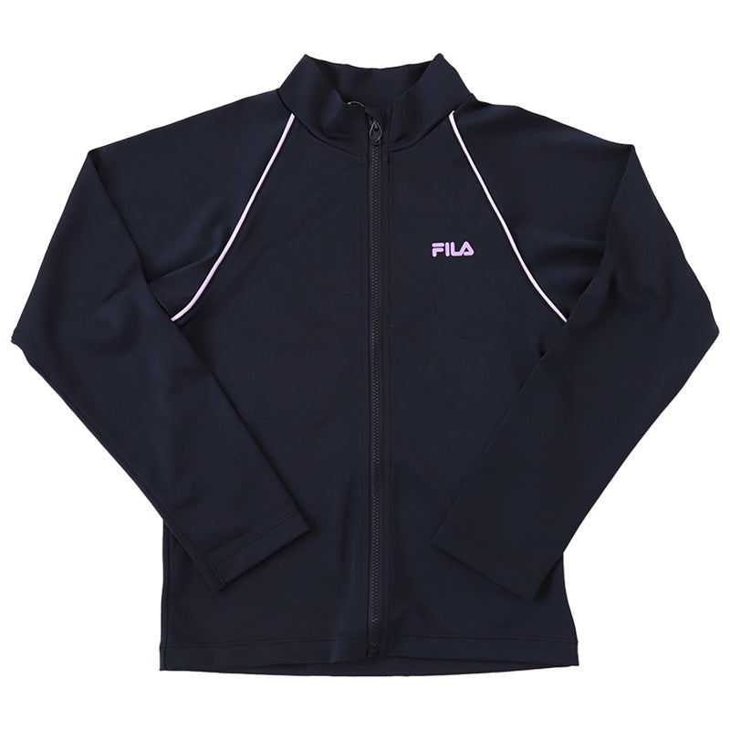 ラッシュガード ジュニア キッズ FILA 長袖 130cm～170cm フィラ スクール 水着 女の子 男の子 子供 スク水 プール 紫外線対策 uvカット 水泳 学校 130 140 150 160 (送料無料) (在庫限り)