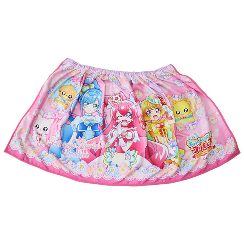 プリキュア ラップタオル キッズ 子供 巻きタオル 女の子 プールタオル マイクロファイバー 60cm(バスタオル プール スイミング 子供用 着替えタオル 子ども デリシャスパーティ オールスターズ キャラクター) (在庫限り)