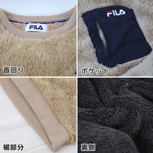 画像をギャラリービューアに読み込む, スウェットトップス レディース FILA モコモコ M/L/LL スウェット トレーナー レディース  シャギー FILA 暖かい トップス 毛 モコモコ 冬 長袖 ポケット ファスナー
