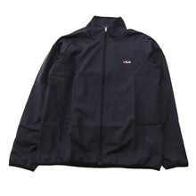 画像をギャラリービューアに読み込む, ウインドブレーカー トップス メンズ FILA 裏起毛  M L LL  ( ジャケット スタンド スポーツ ハイネック 上着 暖かい ファスナー フルジップ FILA 紺 黒 長袖 紫外線 シャカシャカ ) (在庫限り)
