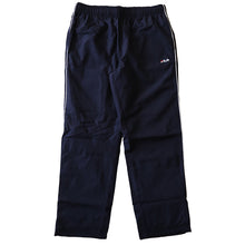 画像をギャラリービューアに読み込む, ロングパンツ FILA 裏トリコット M L LL ( ジャージロングパンツ 裏起毛 スポーツウェア ズボン パンツ FILA 運動 暖かい 冬 裏地 紫外線 ブラック チャコール ネイビー トリコット )
