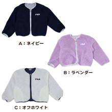 画像をギャラリービューアに読み込む, キッズ ボア ジャケット ブルゾン 女の子 子供服 アウター フード なし 冬服 秋 FILA 130～160cm 子供 上着 冬 トップス もこもこ 暖かい あったか 軽い フィラ (送料無料) (在庫限り)
