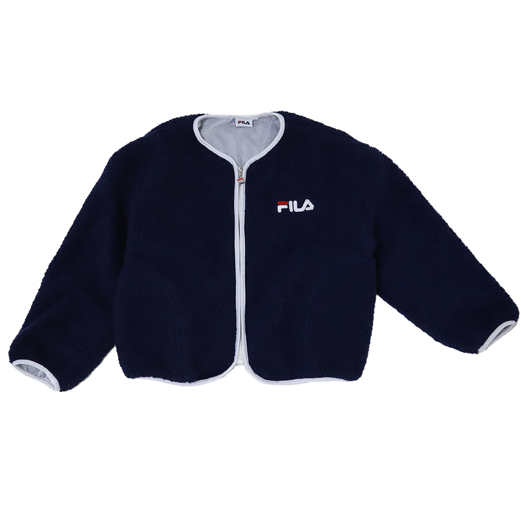 キッズ ボア ジャケット ブルゾン 子供服 アウター 冬服 秋 FILA 130～160cm 子供 女の子 冬 トップス もこもこ 暖かい あったか 上着 フィラ (送料無料) (在庫限り)