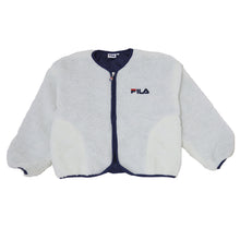 画像をギャラリービューアに読み込む, キッズ ボア ジャケット ブルゾン 子供服 アウター 冬服 秋 FILA 130～160cm 子供 女の子 冬 トップス もこもこ 暖かい あったか 上着 フィラ (送料無料) (在庫限り)
