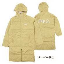 画像をギャラリービューアに読み込む, FILA ベンチコート ジュニア キッズ 裏ボア 130～160cm 子供服 冬服 コート 子供 子ども フード付き アウター サッカー スポーツウエア 保温 防寒 暖かい 防寒着 130 140 150 160 フィラ (送料無料)
