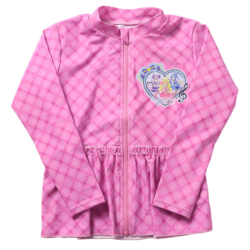 プリキュア ラッシュガード キミとアイドルプリキュア♪ プリキュア キッズ 女の子 子供 水着 100 110 120cm 女児 子ども かわいい プール 紫外線対策 水泳 アウトドア 海水浴 海 夏 キャラクター フルジップ (在庫限り)