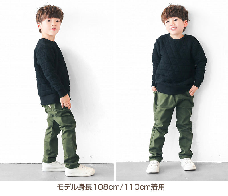 男の子 ロングパンツ 長ズボン ストレッチパンツ 裏起毛 90～160cm (ズボン キッズ ジュニア こども 子ども 子供服 通園 通学