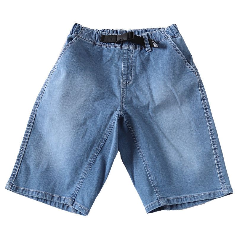 男の子 ハーフパンツ 半ズボン デニム 短パン ストレッチ 110～160cm (ジーンズ ジーパン キッズ ジュニア こども 子ども 子供服 ボーイズ ボーイ 男児 子供 ズボン ボトムス 通園 通学 デイリー) (在庫限り)