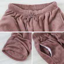 画像をギャラリービューアに読み込む, ルームパンツ レディース 冬 起毛 パジャマ ズボン かわいい あったかい ルームウェア 部屋着 M-L ルームウエア ボトム パンツ やわらかい もこもこ 防寒対策 無地 シンプル 婦人 女性 女子 (在庫限り)
