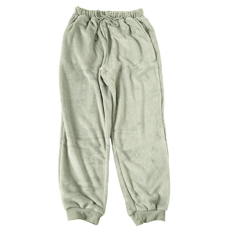 ルームパンツ レディース 冬 起毛 パジャマ ズボン かわいい あったかい ルームウェア 部屋着 M-L ジョガーパンツ ルームウエア ボトム パンツ やわらかい もこもこ 防寒対策 無地 シンプル 裾しぼり 婦人 女子 女性