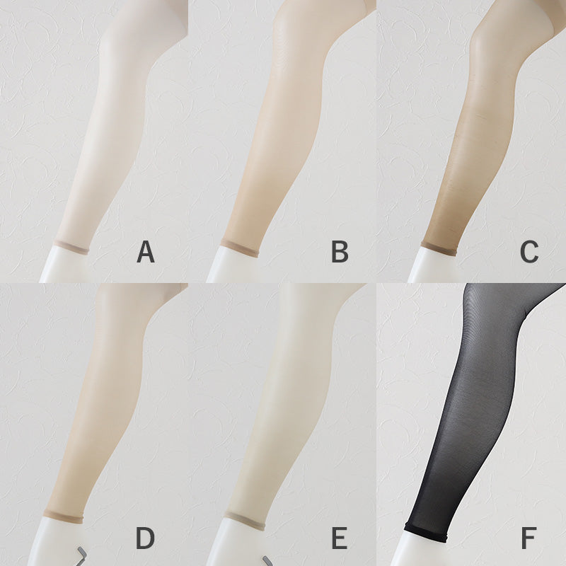 レギンス スパッツ 10分丈 ストッキング 薄手 M-L・JS-L 黒 肌色