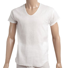 画像をギャラリービューアに読み込む, クレープ肌着 メンズ 半袖 tシャツ 綿100% 2枚組 M～LL 下着 インナー 夏 涼しい 吸汗速乾 男性 紳士 肌着 コットン Uネック U首 M L LL (在庫限り)
