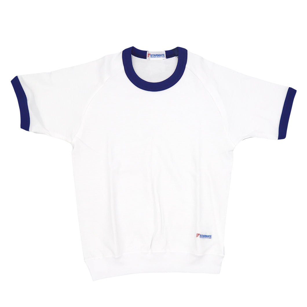 体操服 半袖 大きいサイズ 体操着 小学生 tシャツ 白 無地 S-LL 男女兼用 男の子 女の子 キッズ 子供 トップス 綿混 小学校 中学生