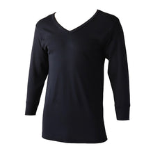 画像をギャラリービューアに読み込む, メンズ インナー 長袖 長袖シャツ 発熱 Vネック M～LL (男 紳士 男性 V首 防寒 肌着 下着 トップス 保温 吸湿発熱 静電気防止 吸汗速乾 M L LL) (紳士肌着) (在庫限り)
