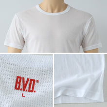 画像をギャラリービューアに読み込む, BVD インナー メンズ 半袖 tシャツ メッシュ 丸首 2枚組 M～LL bvd インナーシャツ 肌着 下着 クルーネック 春夏 ホワイト 白 M L LL
