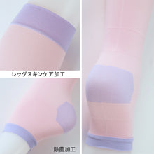 画像をギャラリービューアに読み込む, 着圧ソックス 夜用 寝る時 大きいサイズ ハイソックス 靴下 レディース 3L-4L～7L-8L (ルームソックス オープントゥ おやすみソックス ゆったり 就寝時 寝るとき 着圧)

