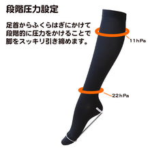 画像をギャラリービューアに読み込む, 靴下 レディース 着圧ソックス ハイソックス  23-25cm ソックス 引き締め くつ下 女性 婦人 ビジネス オフィス 黒 無地 (在庫限り)
