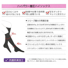 画像をギャラリービューアに読み込む, 着圧ソックス ハイソックス レディース 靴下 黒 S M 22 - 25 cm 高着圧 サポーター 日本製 無地 抗菌防臭 むくみ 疲れ ひきしめ 美脚 サポート 立ち仕事 ビジネス 冷え対策
