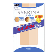 画像をギャラリービューアに読み込む, グンゼ サブリナ ノンラン ストッキング 伝線しにくい 3足組 M-L・L-LL (パンスト セット 伝線 まとめ買い 黒 SABRINA レディース) (在庫限り)

