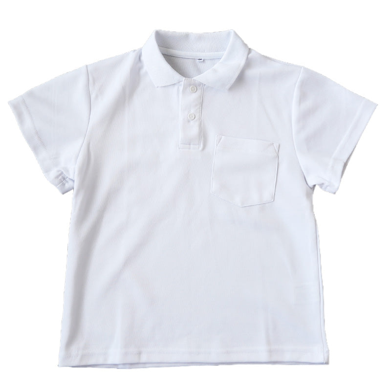 スクール ポロシャツ 半袖 キッズ 子供 スナップボタン スクールシャツ 制服 小学生 100cm～180cm 男子 女子 小学校 白 学生服 通学用 夏服 学校 120 130 140 150 160 170 180 大きいサイズ (在庫限り)