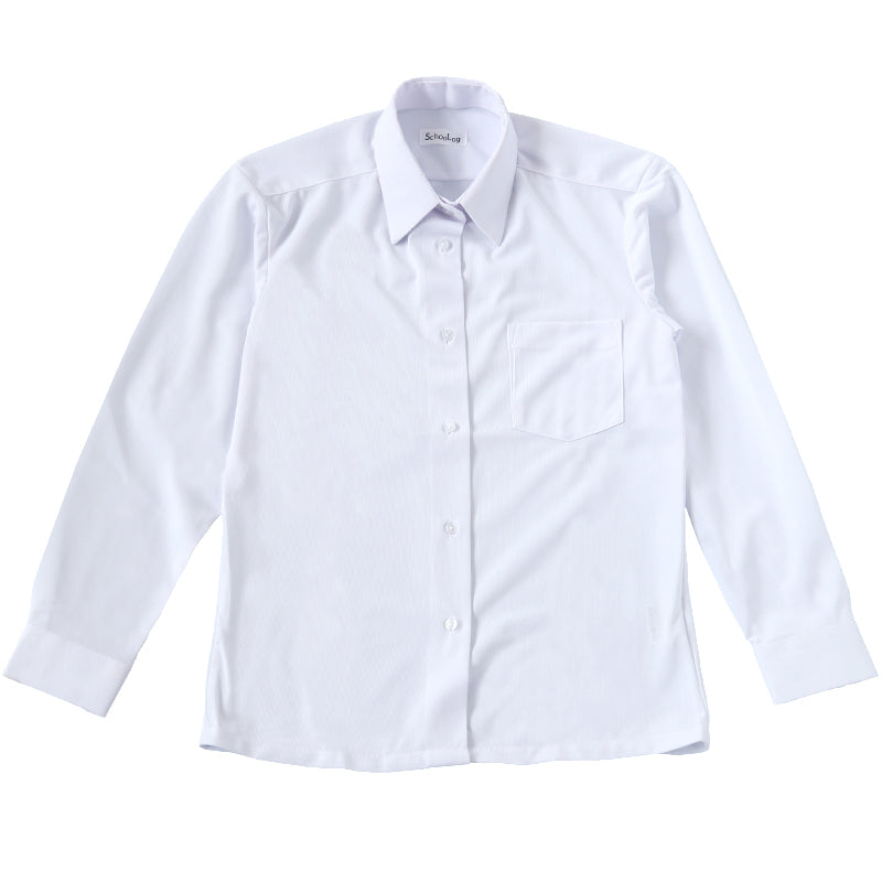 スクールシャツ 女子 長袖 ストレッチ ノーアイロン 中学生 高校生 制服 ワイシャツ SS(A体)～3L(B体) レディース 学生 カッターシャツ 140 150 160 170 yシャツ ニットシャツ ノンアイロン B体 学生服 女の子