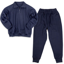 画像をギャラリービューアに読み込む, 体操服 上下セット 厚手スムース 秋 冬 体操着 長袖 長ズボン 110～160cm 小学生 女の子 男の子 ネイビー 濃紺 保育園 幼稚園 子供 無地 男子 女子 入学 準備 スポーツウェア

