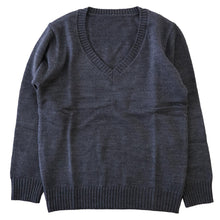 画像をギャラリービューアに読み込む, スクールセーター 女子 高校生 制服 ニット セーター 学生 Vネック S～3L 洗える 中学生 ウール 学校 無地 紺 ベージュ 大きいサイズ 冬 秋 レディース スクール 女子高生 長袖 M L LL 3L (在庫限り)
