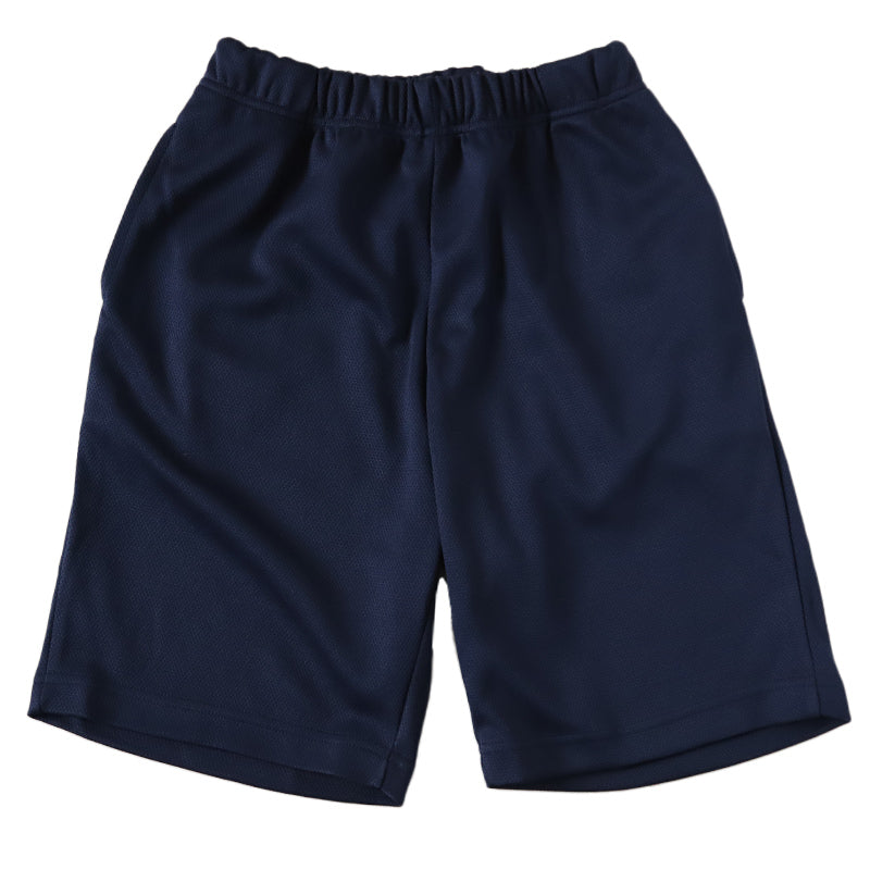 体操服 ハーフパンツ B体 ゆったりサイズ 小学生 体操着 半ズボン 短パン 130B 140B 150B 160B 薄手 速乾 メッシュ 小学校 女の子 男の子 ネイビー 無地 男子 女子 入学 濃紺 スポーツウェア 大きいサイズ