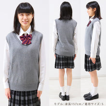 画像をギャラリービューアに読み込む, スクールベスト 女子 制服 ベスト ニット コットン 綿100% vネック 薄手 SS～3L 高校生 中学生 学生 レディース 洗える シンプル 無地 白 キャメル チョッキ オールシーズン 大きいサイズ SS S M L LL 3L
