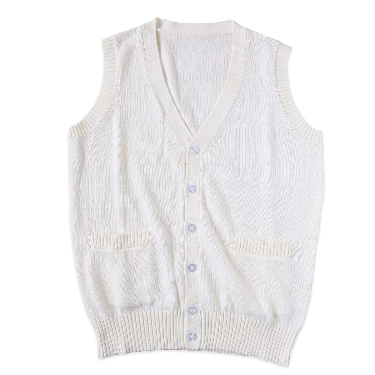 スクールベスト 女子 綿100% 制服 ニットベスト 前開き ベスト ニット