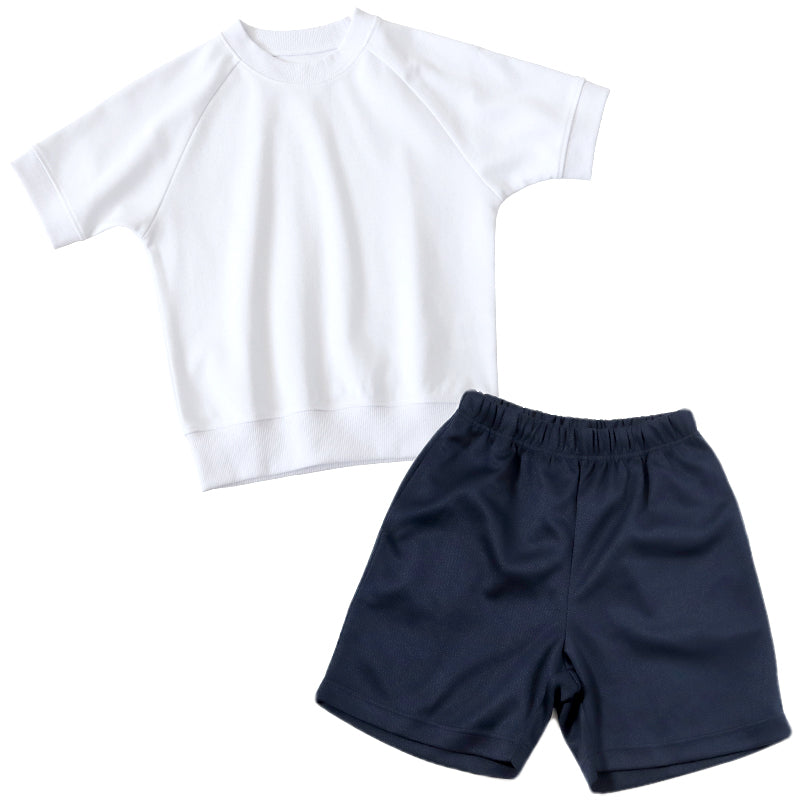 体操服 上下セット 半袖 クォーターパンツ 体操着 小学生 小学校 2点セット 110～160cm 上下 セット 男子 女子 半そで 半ズボン 短パン スクール 体育 衣替え 子供 子ども キッズ (送料無料)