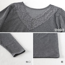 画像をギャラリービューアに読み込む, 婦人 8分袖 インナー スリーマー スリーマ 長袖 肌着 レース 3L～5L 婦人肌着 レディース シャツ 下着 肌着 薄手 暖かい あったか 防寒 冬 綿混 3L 4L 5L
