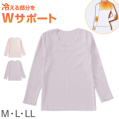 婦人 8分袖 インナー スリーマー スリーマ 長袖 肌着 キルト肌着 肩当 肘当 M～LL 当て布付き 当布 婦人肌着 レディース シャツ 下着 肌着 暖かい あったか 防寒 冬