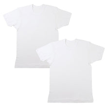 画像をギャラリービューアに読み込む, 2枚組 綿100% メンズ インナー 肌着 半袖 tシャツ 丸首 厚地 M L LL クルーネック 下着 インナーシャツ 綿 コットン 無地 ホワイト 白 秋 冬 春 30代 40代 50代 60代
