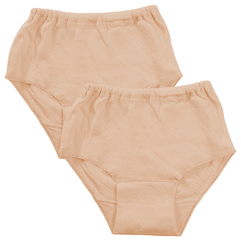 婦人 中綿入り キルト ショーツ 腰当付 2枚組 レディース 冬用 あったか M L LL 肌着 パンツ 下着 インナー 綿100 綿 キルトインナー 防寒 中わた入り あたたか ソフト ぬくもり 保温 重ねばき 冷え対策