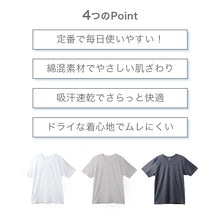 画像をギャラリービューアに読み込む, メンズ インナー 半袖 丸首 Tシャツ 綿混 ドライ 吸汗速乾 肌着 下着 M L LL さらっと 白 グレー チャコール 紳士 男性 クルーネック 春 夏 綿混インナー ドライインナー 速乾インナー 汗対策 ムレにくい 運動 スポーツ ランニング ジョギング
