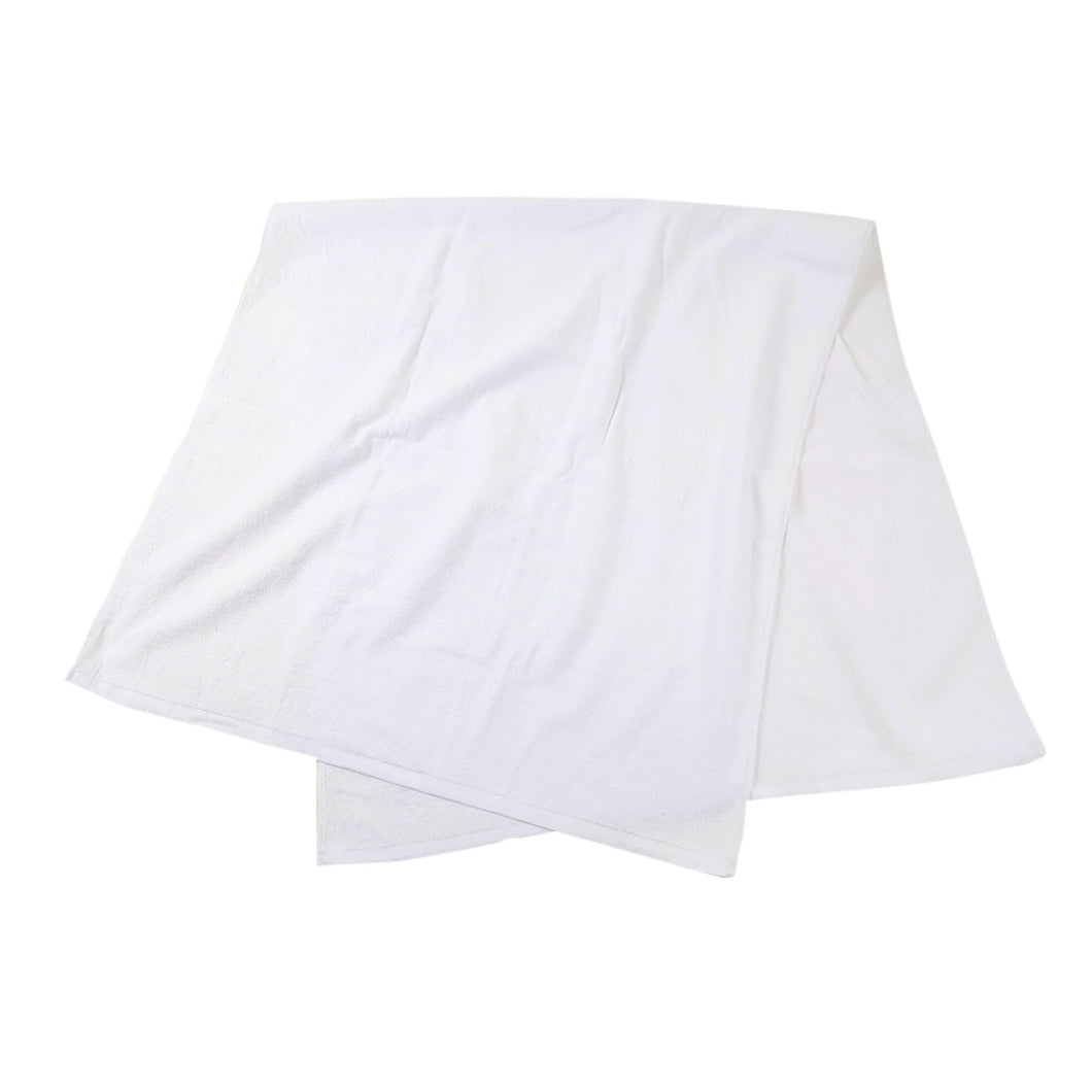 1200匁 白バスタオル 双糸 12枚組 約70×138cm (バスタオル やわらか 綿100％ まとめ買い) (送料無料) (在庫限り)