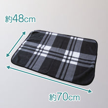 画像をギャラリービューアに読み込む, ひざ掛け ミニサイズ マフラーにもなる スナップボタン チェック柄 薄手 オフィス 学校用 防寒 オールシーズン 冬用 夏用 冷房対策 旅行用 屋外 業務用 かわいい 約48cm×70cm (在庫限り)
