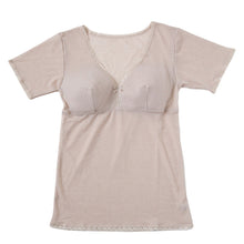 画像をギャラリービューアに読み込む, メッシュ ブラキャミ 半袖 インナー レディース 日本製 M～3L 下着 ノンワイヤーブラ 夏 涼しい さらさら サラサラ カップ付き 締め付けない 敏感肌 蒸れない らくらく 大きいサイズ LL 3L 軽い 軽量 薄い シニア 50代 60代
