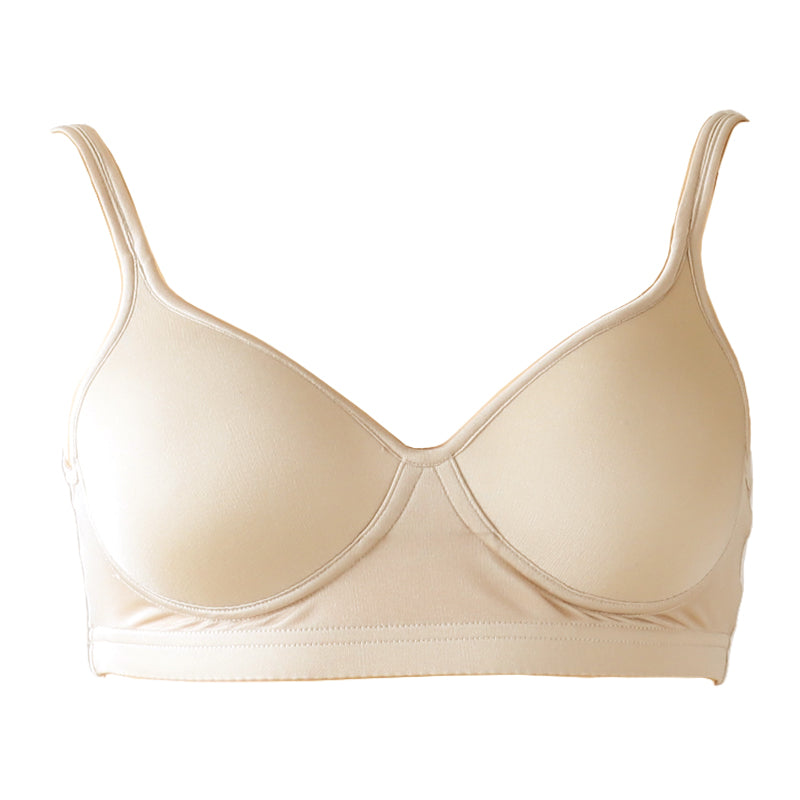 シルク100% ノンワイヤー ブラジャー モールドカップ レディース M L LL 絹シルク ノンワイヤーブラ モールドブラ 下着 女性 肌着 ブラ インナー 快適 肌に優しい 蒸れにくい 保温 保湿 春夏 秋冬 オールシーズン (送料無料)