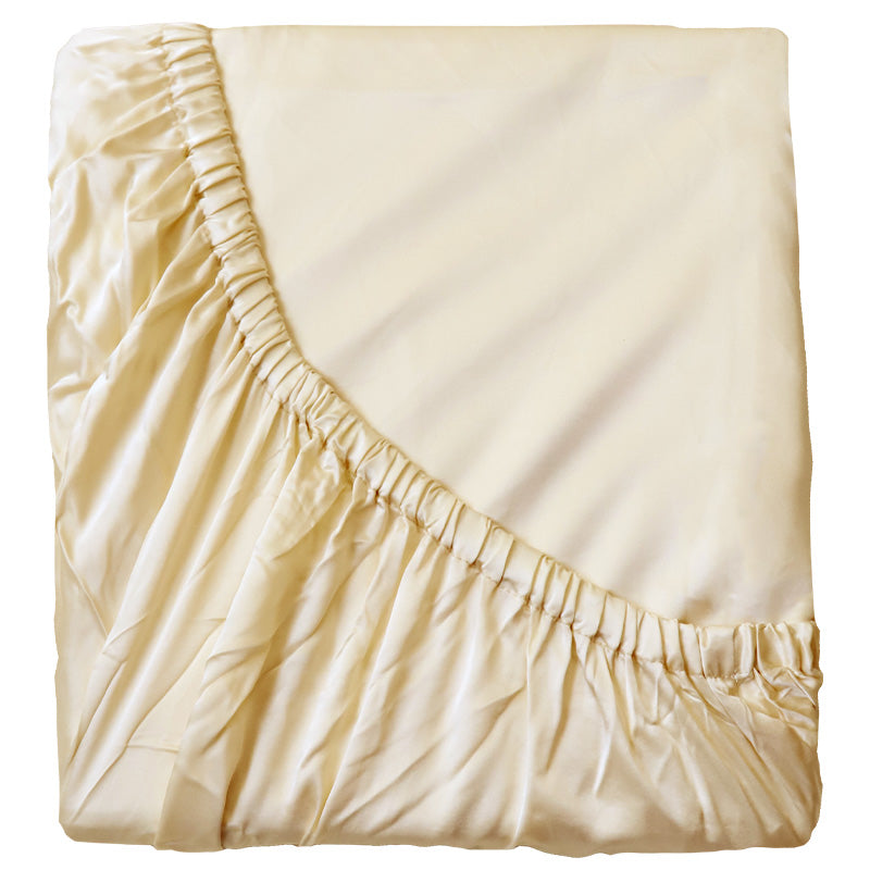 シルク ボックスシーツ ダブル ベッドシーツ シルク100％ 19匁シルク