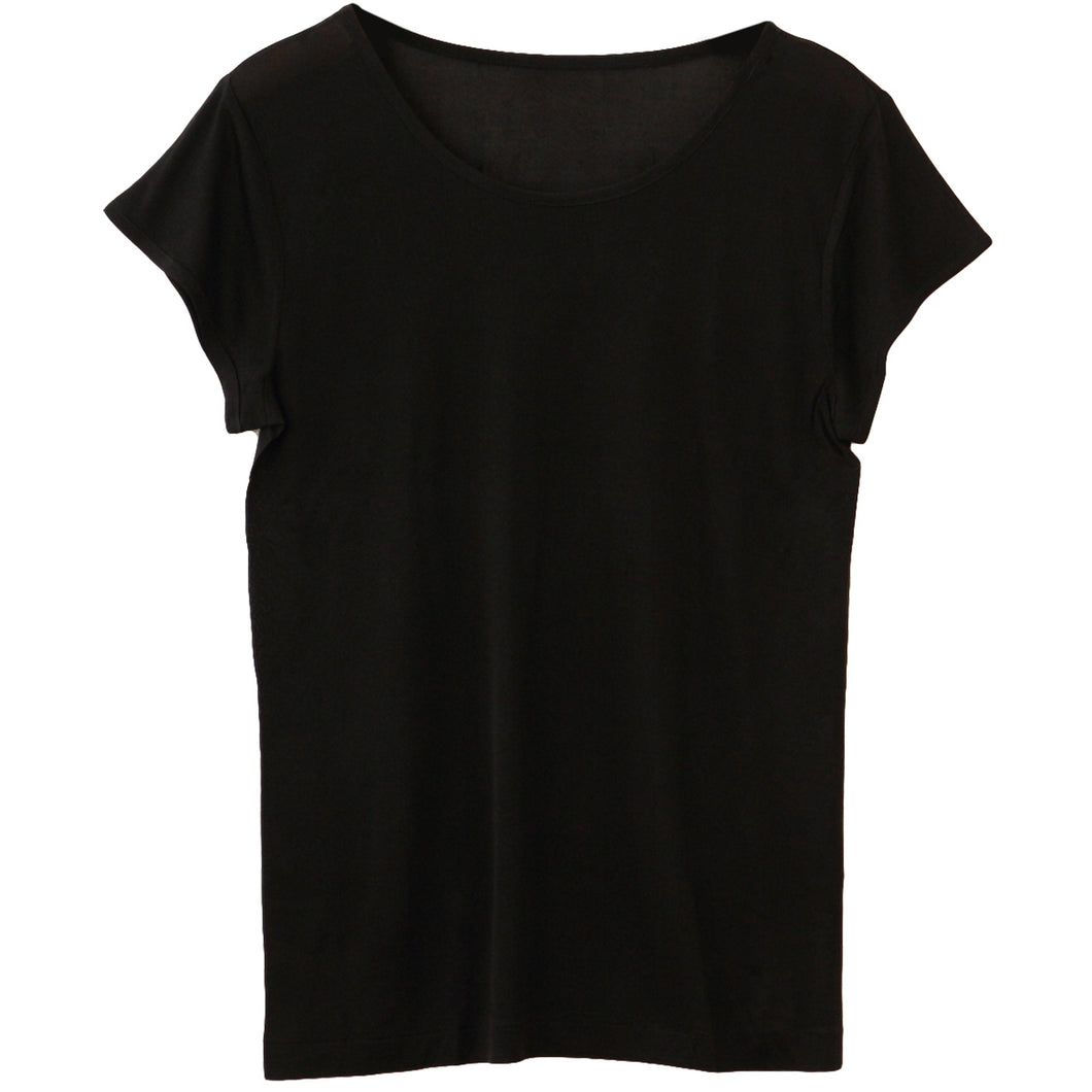 シルク インナー 半袖 レディース フレンチ袖Tシャツ M～LL シルク100％ Tシャツ 肌着 下着 女性 薄手 快適 uvカット 保湿 保温 婦人肌着 敏感肌 冷え取り 冷え対策 肌に優しい 柔らかい 春夏 秋冬 オールシーズン (送料無料)